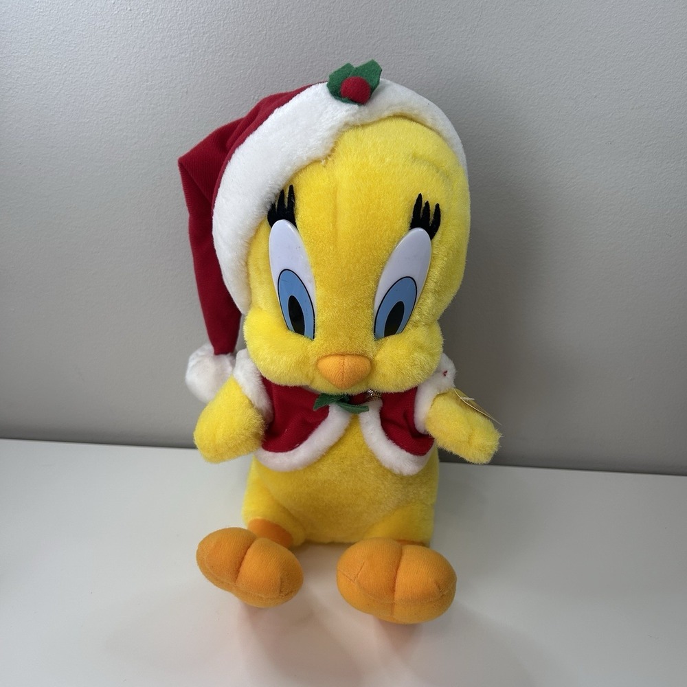 Play By Play Christmas Looney Tunes Tweety Bird Plush‎ Stuffed 1999 Vintage